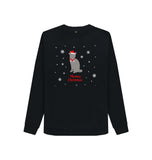 Black Ladies Meowy Christmas Jumper