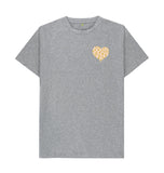 Athletic Grey Organic Men's Animal Print Heart T-shirt