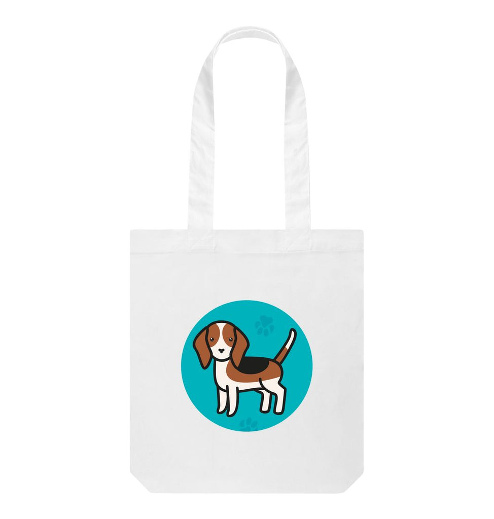 White Dog Tote Bag - Green