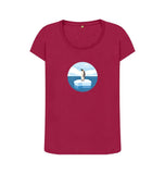 Cherry Organic Ladies Scoop Neck Penguin T-shirt