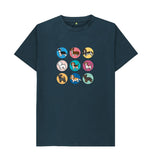 Denim Blue Organic Men's Dogs T-shirt