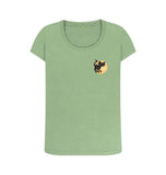 Sage Organic Ladies Scoop Neck Black Cat T-shirt