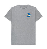 Athletic Grey Organic Men's Dog in Blue Circle T-shirt