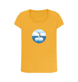 Mustard Organic Ladies Scoop Neck Penguin T-shirt