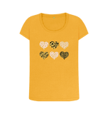 Mustard Printed T-shirt Front