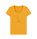 Mustard Printed T-shirt Front