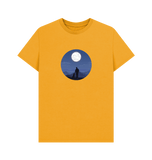 Mustard Organic Men's Man and Dog Under the Moon T-shirt
