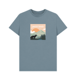 Stone Blue Organic Men's Pawesome adventures t-shirt