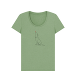 Sage Organic Ladies Scoop Dog and Butterfly T-shirt