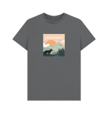 Slate Grey Organic Men's Pawesome adventures t-shirt