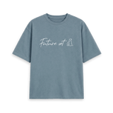 Stone Blue Printed T-shirt Front