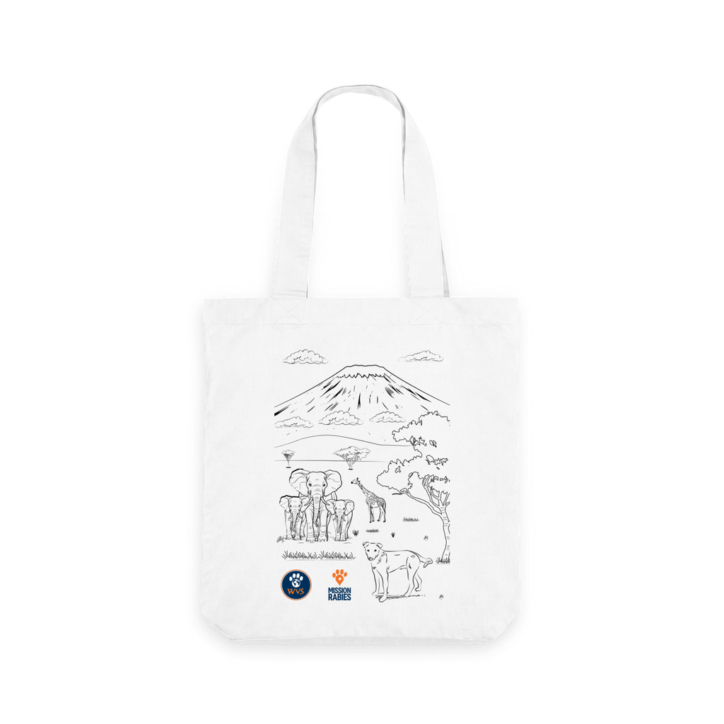 White Printed Bag Front