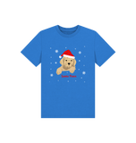 Bright Blue Printed Kids T-Shirt Front