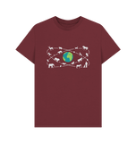 Red Wine Organic Men's Animals Around the World T-shirt