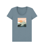 Stone Blue Organic Ladies Pawsome Adventure T-shirt
