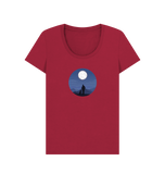 Cherry Organic Ladies Man and Dog Under the Moon T-shirt