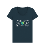 Denim Blue Printed T-shirt Front