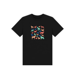 Black Printed Kids T-Shirt Front