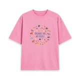 Rose Pink Printed T-shirt Front