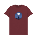 Red Wine Organic Men's Man and Dog Under the Moon T-shirt