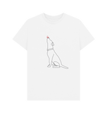 White Organic Men's Dog and Butterfly T-shirt