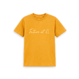 Mustard Printed Kids T-Shirt Front