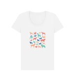 White Printed T-shirt Front