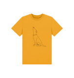 Mustard Printed Kids T-Shirt Front