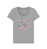 Athletic Grey Organic Ladies Dogs T-shirt