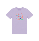Soft Lilac Printed Kids T-Shirt Front