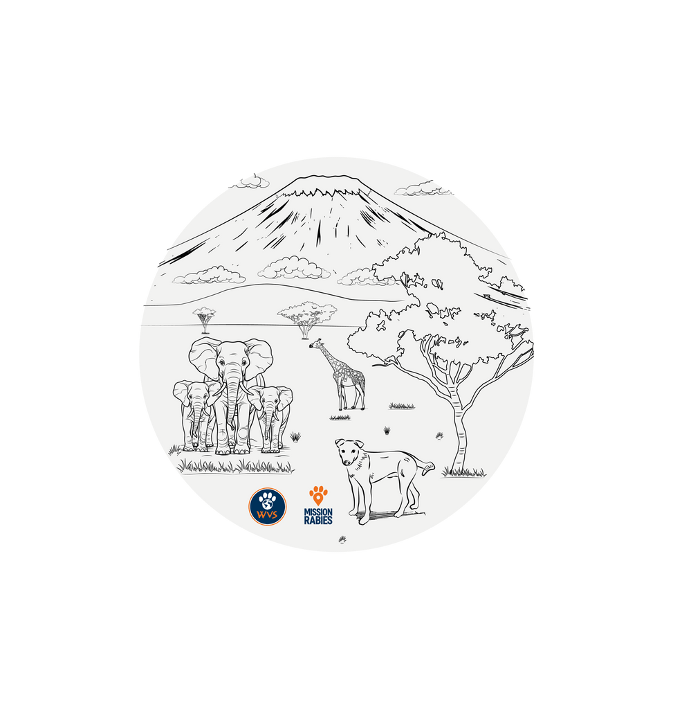 White Printed Circle Sticker Front
