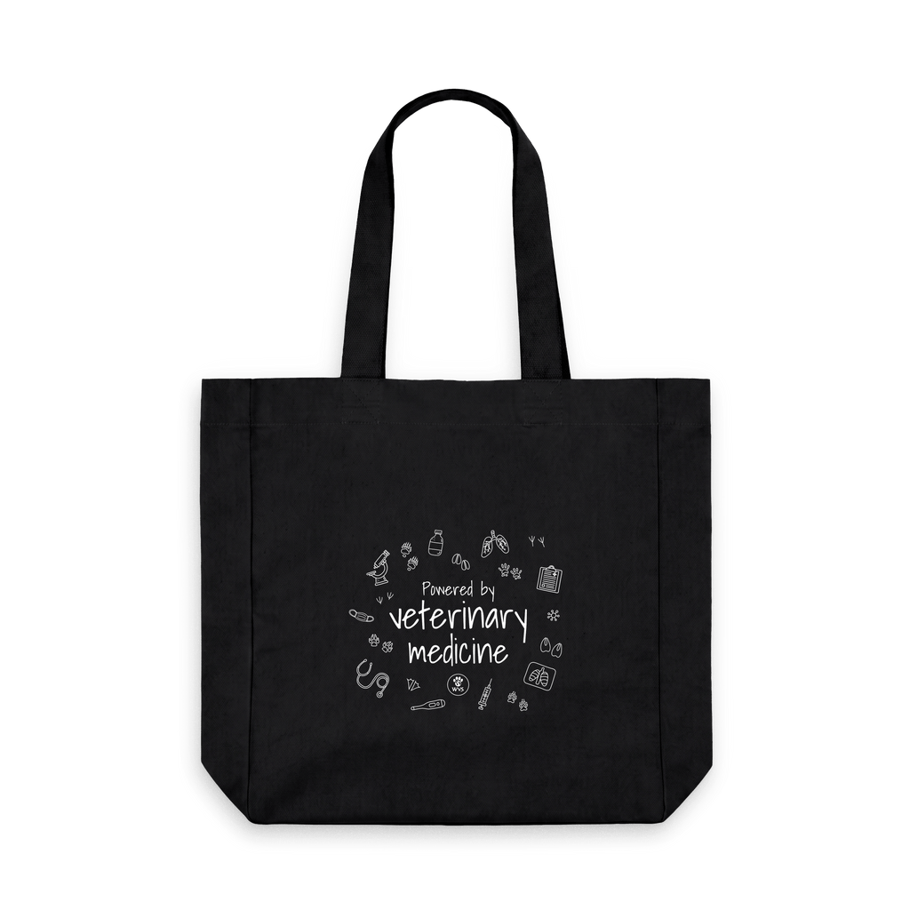 Black Printed Bag Front
