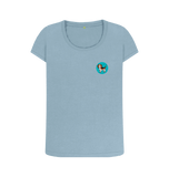 Stone Blue Printed T-shirt Front