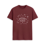 Red Wine Printed T-shirt Front