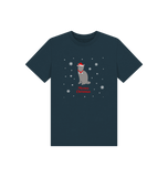 Denim Blue Printed Kids T-Shirt Front
