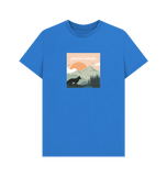 Bright Blue Organic Men's Pawesome adventures t-shirt