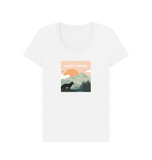 White Organic Ladies Pawsome Adventure T-shirt