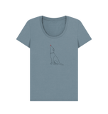 Stone Blue Printed T-shirt Front