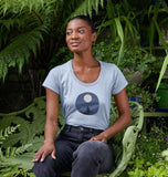 Organic Ladies Man and Dog Under the Moon T-shirt