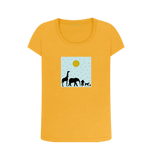 Mustard Printed T-shirt Front