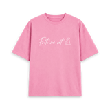 Rose Pink Printed T-shirt Front