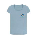 Stone Blue Printed T-shirt Front