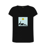 Black Printed T-shirt Front