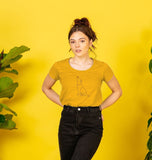 Organic Ladies Scoop Dog and Butterfly T-shirt