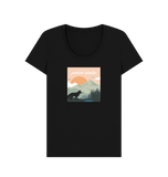 Black Printed T-shirt Front