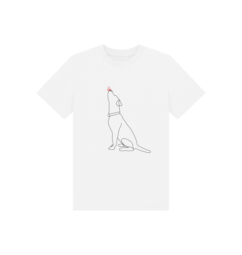 White Printed Kids T-Shirt Front