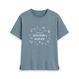 Stone Blue Printed T-shirt Front