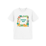 White Printed Kids T-Shirt Front