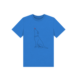 Bright Blue Printed Kids T-Shirt Front