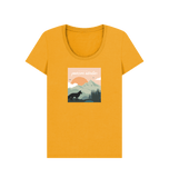 Mustard Printed T-shirt Front